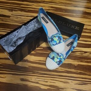 💙 GoldLuxe “Chapeau Blumu” Slip-On Flats Size 10